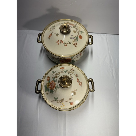 Mikasa Grande Chef Silk Bouquet Cooking Pots With Lids - Made in Japan - Picture 10 of 16